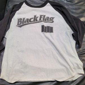 Black flag baseball shirt
